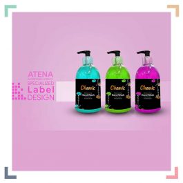 نمونه طراحی حرفه ای لیبل مایع دستشویی