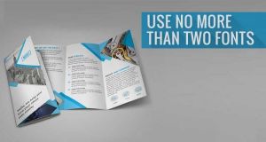 نکات طراحی خلاقانه بروشور - استفاده حداکثر دو فونت