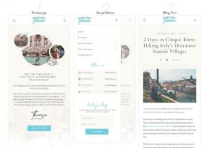 منوی طراحی وب سایت و موبایل برای وبلاگ سفر